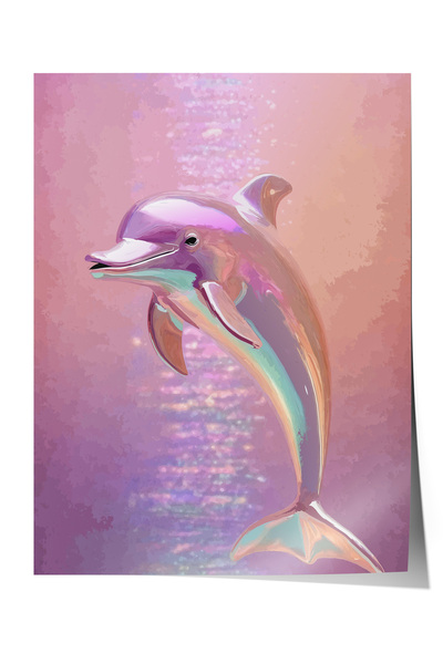 Zestia Poster fără ramă, ilustrație cu creaturi marine, poster decorativ pent...