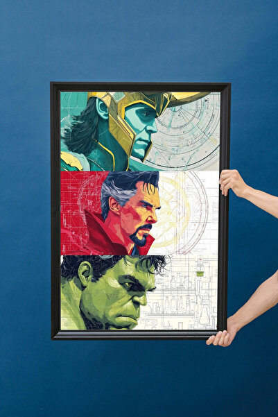 Print Prestige Marvel Loki, Doctor Strange ve Hulk Efsanevi Kahramanlar Kolek...