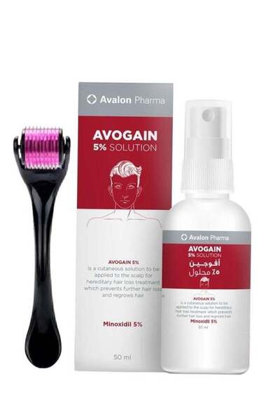 AVALON Avogain Spray 5% Minoxidil Topical Solution 50ml with Needles to Remove Dark Spots and Tighte