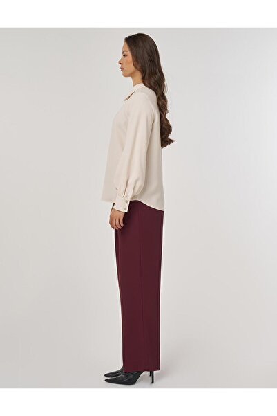 Kayra Polo Yaka Bluz Krem