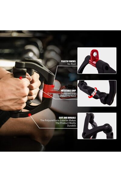erorex V shaped Cable Attachments Gym LAT Pulldown Cable Attachment Handle Non Slip Comfortable Grip