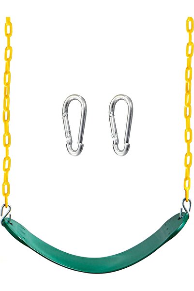 erorex Heavy Duty Swing Seat Green Color 66” Chain Swing Set Accessories Replacement Snap Hooks Kids