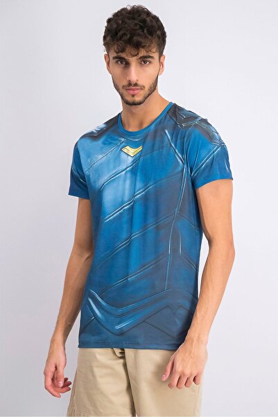 Marvel Men Loki Armor Sublimation T-shirt, Blue