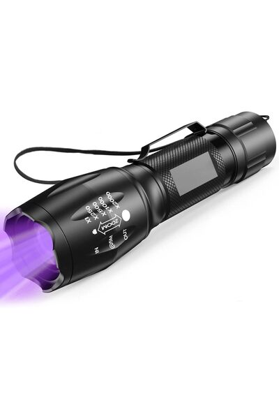 erorex مصباح يدوي بالأشعة فوق البنفسجية صغير LED ثنائي اللون مصباح يدوي أسود بالأشعة فوق البنفسجية ضوء أبيض 2 1 مصباح يدوي مقاوم للماء