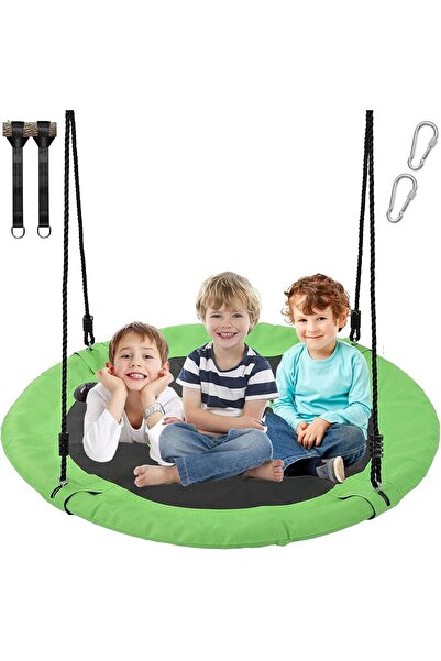 erorex أرجوحة شجرة صحن للأطفال والكبار، مقاس 40 بوصة، مقعد أرجوحة طائر دائري للأطفال الصغار والمراهقين، مجموعة أرجوحة داخلية وخارجية