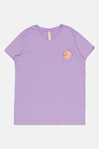 Zivame Kids Girl Graphic Print Pyjama Top And Bottom Set, Multicolor