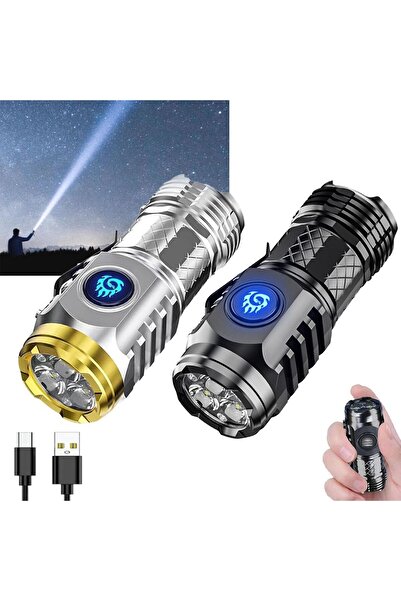 erorex مصباح يدوي صغير ألماني بثلاثة عيون، مصباح إبهام فائق القوة، مصباح مشبك قلم متعدد الوظائف