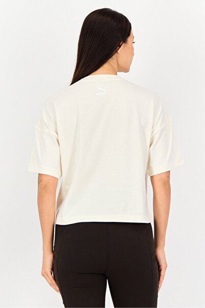 Puma Women Sportswear Fit Graphic Print Outdoor T-Shirt, Off White