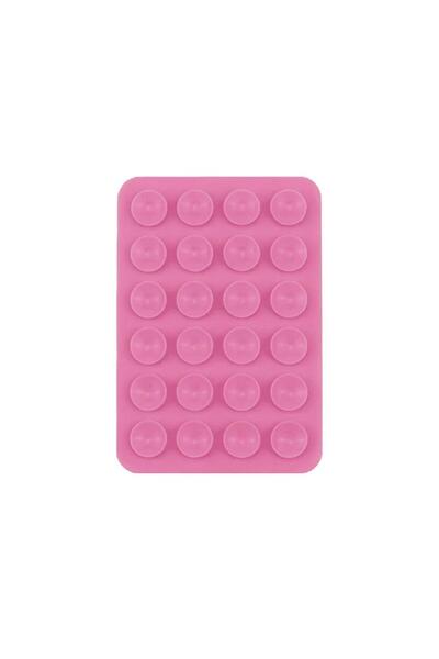 Zebana Çift Tarafı Vantuzlu Ahtapot Silikon Telefon Tutacağı Pembe