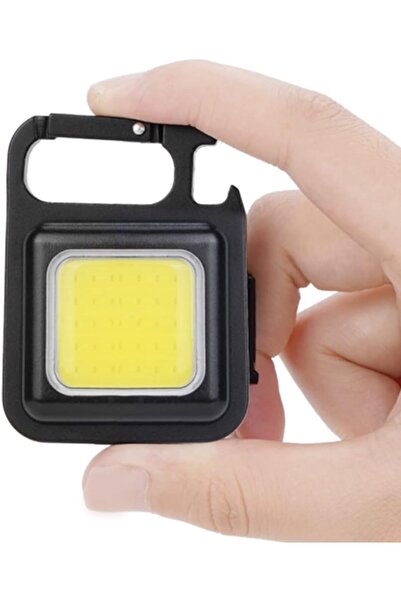 erorex مصباح يدوي LED صغير الحجم مزود بسلسلة مفاتيح بقوة 350 لومن و3 أوضاع، مصباح يدوي COB ساطع للعمل والتخييم وصيد الأسماك