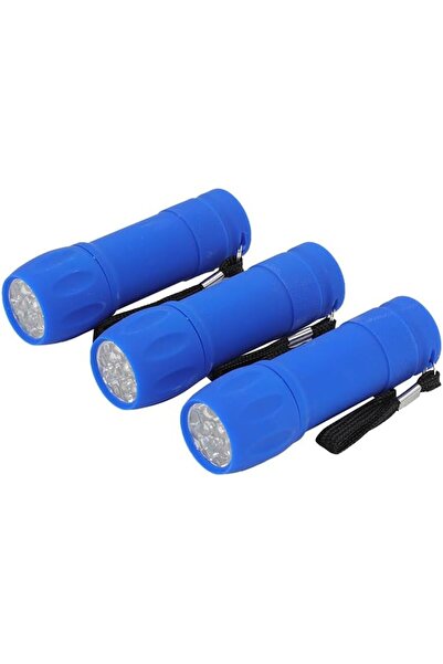 erorex مصباح يدوي ناعم المقبض، 3 قطع، مصباح يدوي أزرق للجيب، مصباح يدوي محمول عالي الطاقة، للاستخدام اليومي EDC