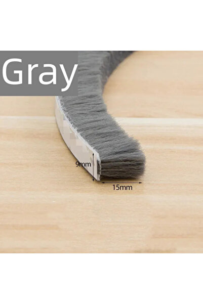 Choice1 شريط فرشاة لاصق ذاتي 10 أمتار 9×15-رمادي شريط إغلاق للباب والنافذة مق...