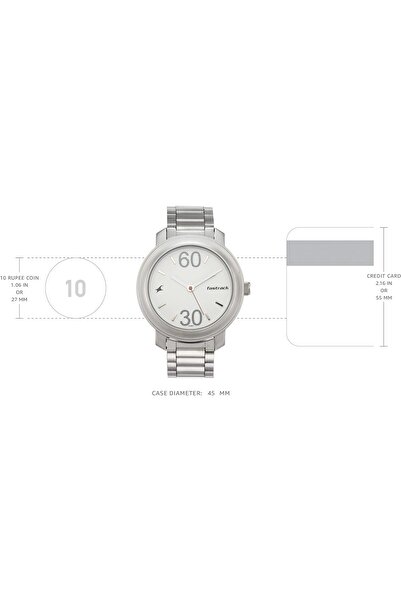 erorex Straight Lines Analog Black Dial Men's Watch NM3222SM01/NN3222SM01/NP3222SM01 Silver Silver Strap