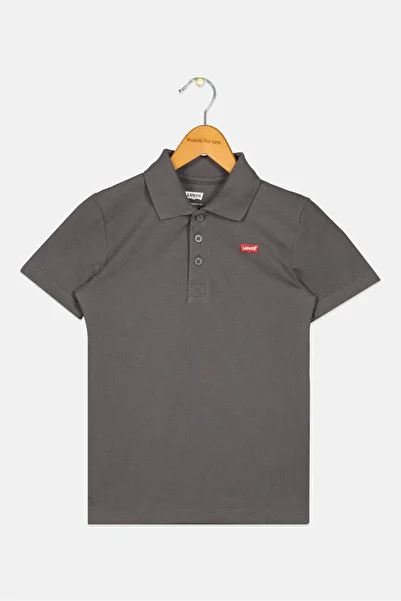Levi's Kids Boys Embroidered Logo Short Sleeves Polo Shirt, Grey