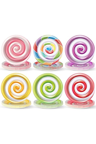 erorex 60Pcs Candy Themed Paper Plates, Candyland Paper Placemat, Disposable Party Paper Placemat,