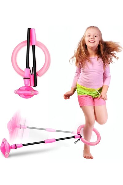 erorex Skip Ball Portable Foldable Colorful Flash Wheel Swing Ball Kids Toys Girls & Boys Skip It Sports