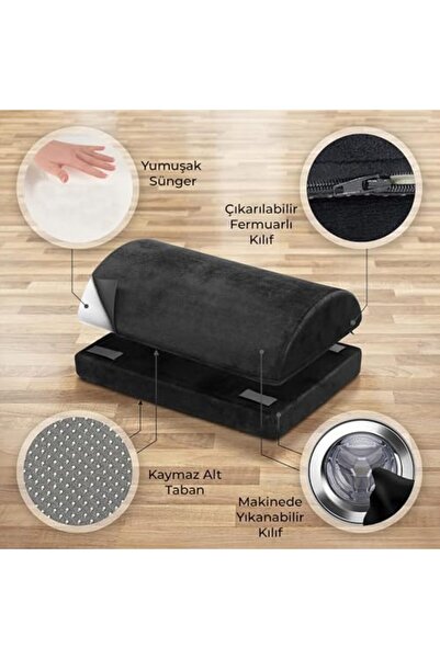 STOREMAX - Çalışma Masası Altı için Ergonomik Ayak Desteği, Ofis Koltuğu ve Oyun Koltuğu için Ayak Yastığı, A