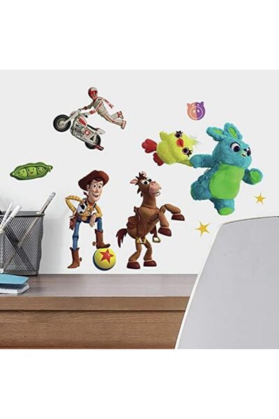 STOREMAX Sersashop Rmk4008Scs Toy Story 4 Peel and Stick Wall Decal, Green, Blue, Yellow 266450