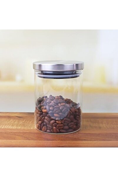 STOREMAX Jevnna 300 ml Vacuum Borosilicate Glass Jar with Metal Lid (8.5Cm*10Cm) 1 Piece Tool 646268