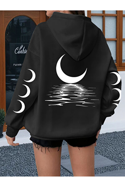 GALASHOP Women's Moon Themed Hoodie