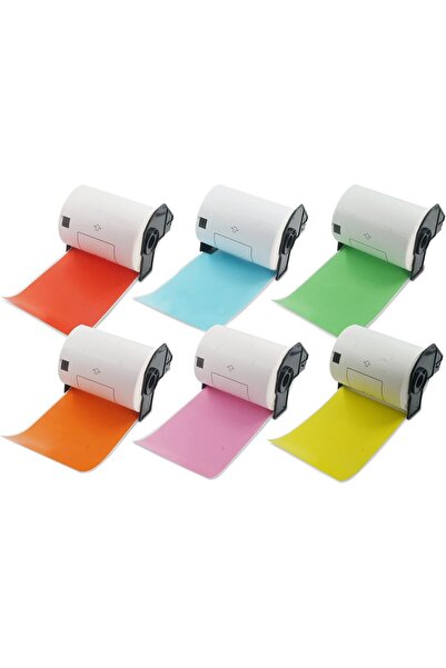 OEM Role de etichete DK-11241 pentru Brother, 6 bucăți în 6 culori, 1200 etic...