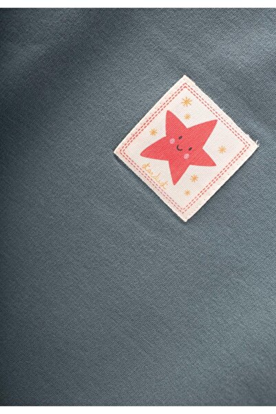 Cigit Label Detailed Sweatshirt Set for Ages 1-7, Green