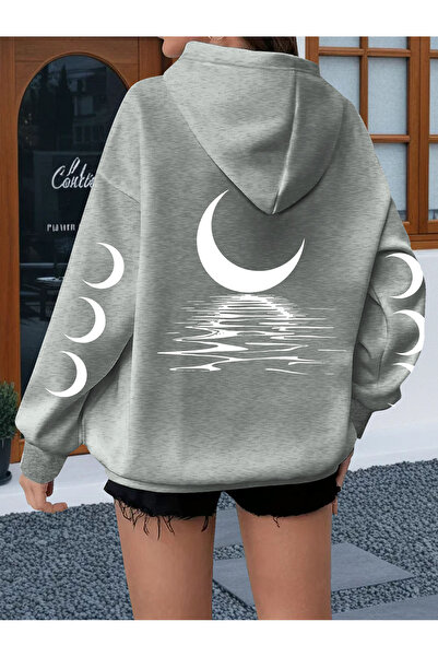 GALASHOP Women's Moon Themed Hoodie