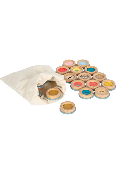 Small Foot Joc de memorie senzorial si tactil, 28 piese, multicolor