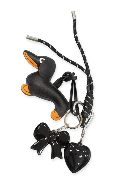 Xozza Set de breloc cu mai multe figuri de câini și ornament pentru geantă neagră