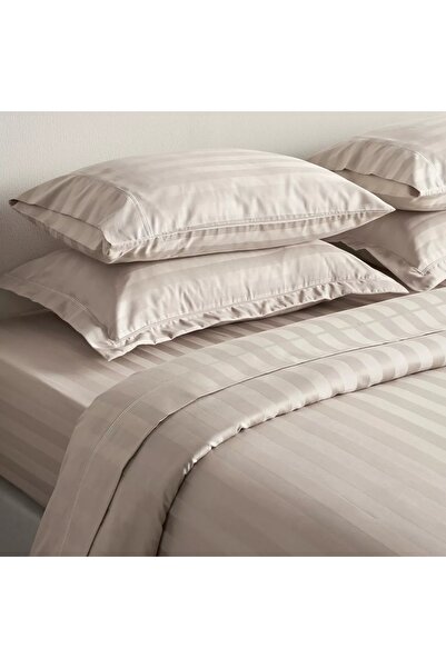 Generic Satin Stripe Pima Cotton Sateen 525 Thread Count 3-Piece King Duvet Cover Set - 220x230 cm