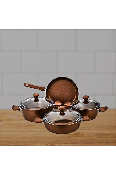 Pierre Cardin Pi̇erre Cardi̇n 7 Piece Graniks Cookware Set Rosegold
