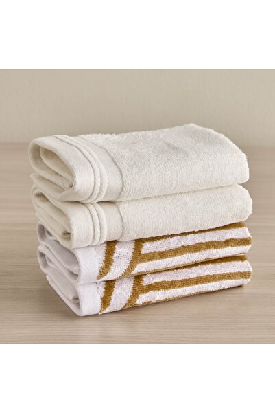 Generic Tranquil 4-Piece 550 GSM Portuguese Cotton Finger Tip Towel Set - 30x30 cm