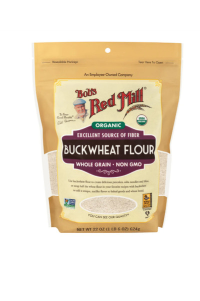 Bob's Red Mill دقيق الحنطة السوداء العضوي الكامل، غير معدل وراثيًا، 624 جم × 4