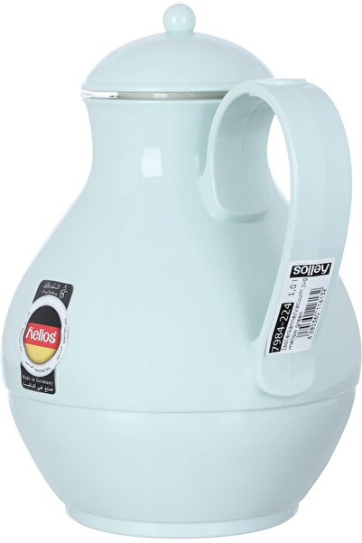 Helios Thermos, 1 liter, thermal glass inner shell, plastic outer shell - pearly white