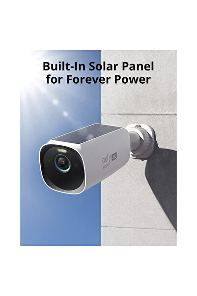 eufy EufyCam 3 S330 Video Surveillance System, 4K Ultra HD, 8.3 MP, Solar Charging, BionicMind™