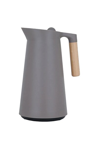 Linda ترمس تايملس، سعة 1 لتر، مقبض خشبي، غلاف داخلي من الزجاج الحراري،