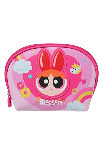Miniso Powerpuff Girls Lisanslı Oval Kozmetik Çantası - Pembe