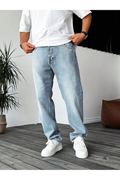 Wkm Denim Casual Erkek Baggy Denim Kot Pantolon
