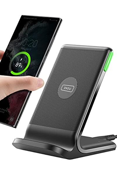iniu حامل شاحن لاسلكي، محطة شحن لاسلكية سريعة معتمدة من Qi بقوة 15 وات