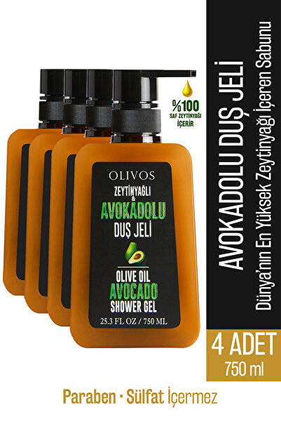 Olivos Doğal Zeytinyağlı Avokadolu Banyo Ve Duş Jeli Avokado Zeytinyağı Kuru ...