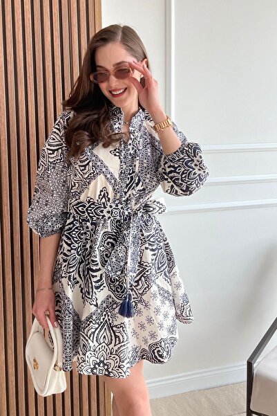 Butik Modana Desenli Mini Elbise