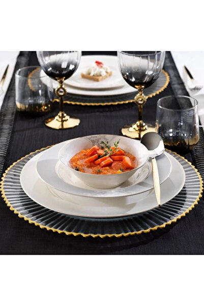 Schafer Fiesta 24 Parça 6 Kişilik Yemek Takımı Gri