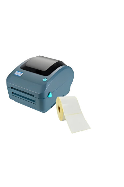 XPRINTER Xp-490b Usb Barkod Yazıcı + 1 Adet 100x100 (500 Sarımlık) Termal Etiket