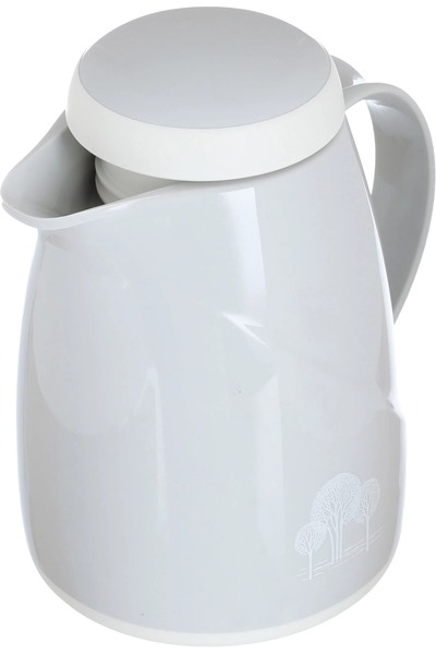 Helios ترمس، 0.3 لتر، نمط شجرة، غلاف داخلي من الزجاج الحراري، رمادي فاتح