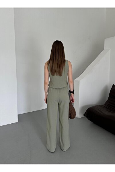 Laluvia Çağla Lavin 100% pamut mellény nadrágkosztüm - 8347