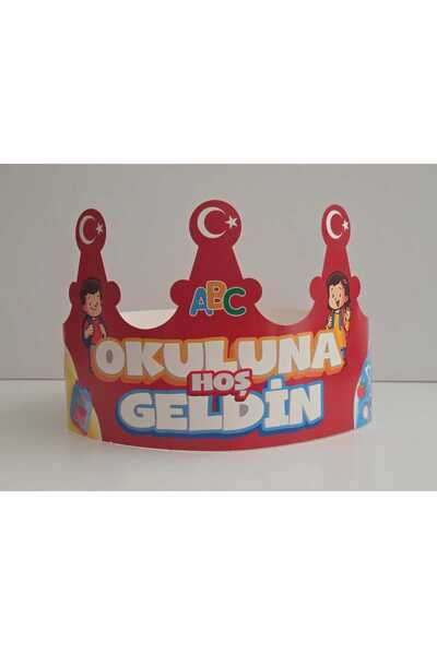 Mini Parti MİNİ PARTY STORE OKULA HOŞ GELDİN KRAL TAÇ 5 Lİ