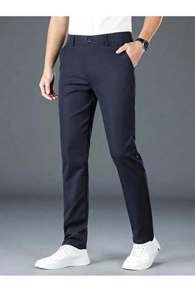 Wkm Denim بنطال تشينو كاجوال بقصة عادية للرجال