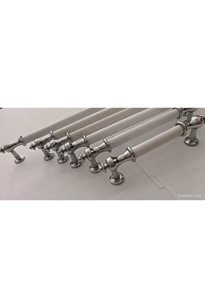 Arion Roma North 128 mm White-Chrome Luxury Modern Drawer Cabinet Cloakroom Furniture Handles