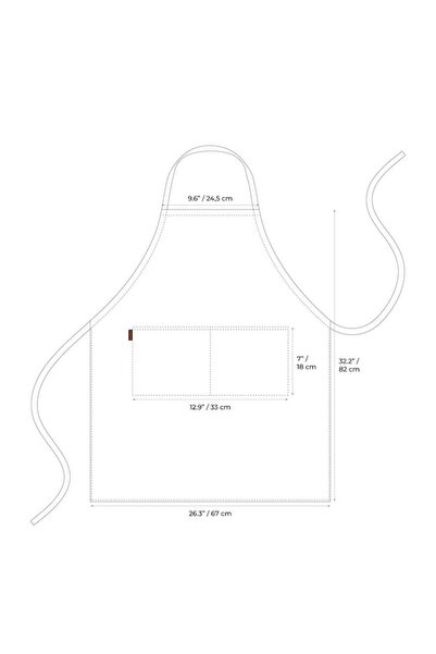 OEM Brown unisex kitchen apron made of linen and cotton fabric - Style and functionality