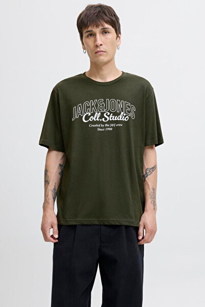 Jack & Jones Men's Chest Logo Printed T-Shirt - Makoto